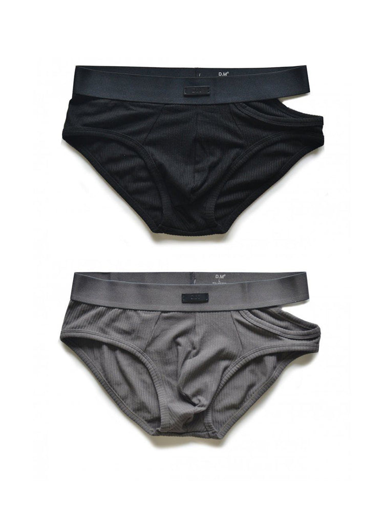 2 Pack Men's Low-Rise Sexy Side-Opening Briefs | dmunderwear detail image 17