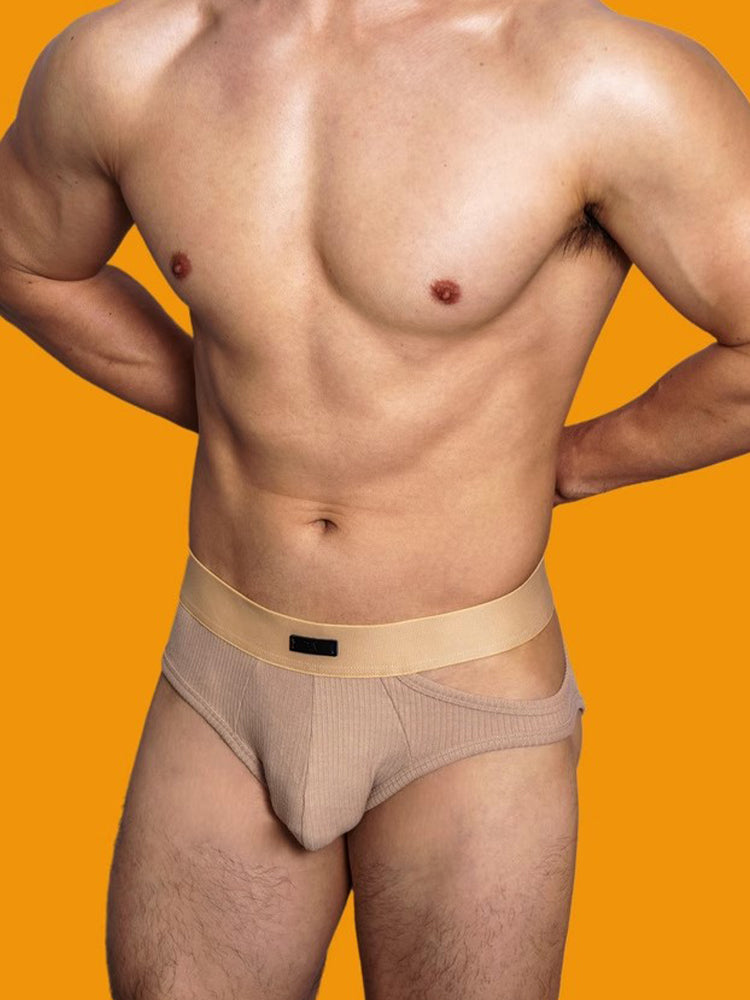 2 Pack Men's Low-Rise Sexy Side-Opening Briefs | dmunderwear detail image 18