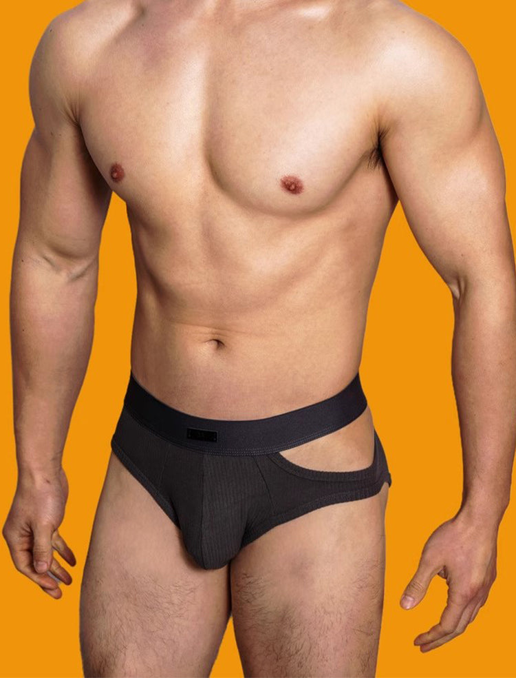 2 Pack Men's Low-Rise Sexy Side-Opening Briefs | dmunderwear detail image 9
