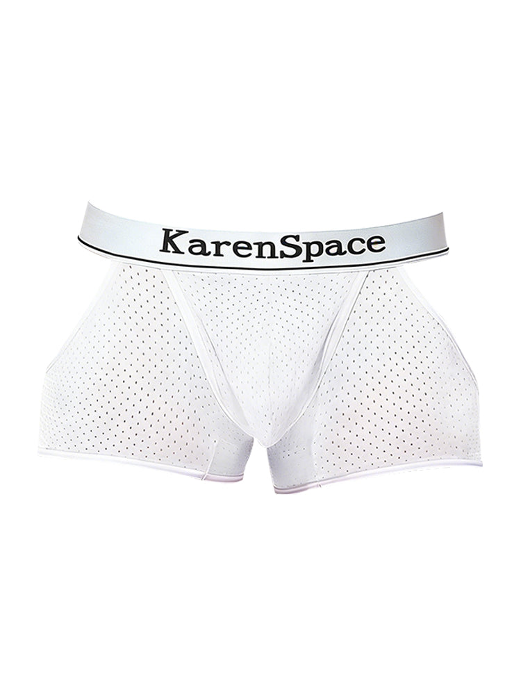 2 Pack Men's Low-Rise Side Vent & Cut-Out Design Breathable Mesh Trunks | dmunderwear