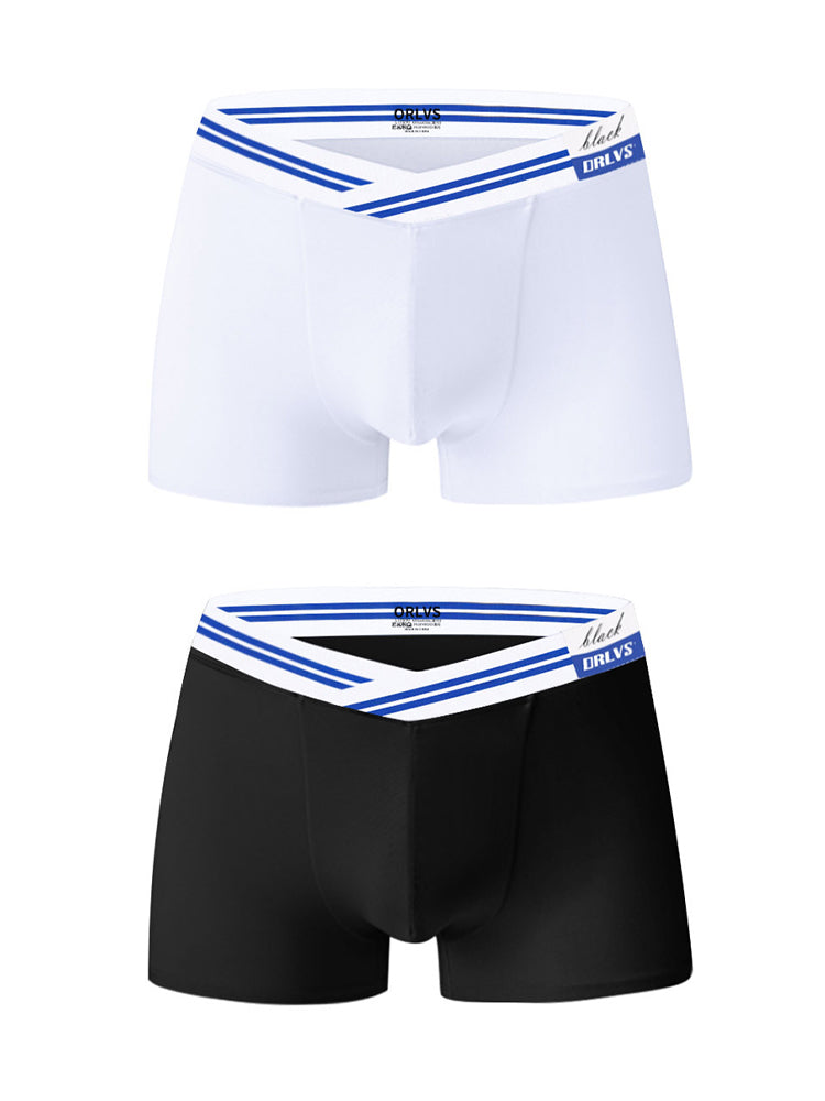 2 Pack Men's Low-Rise Sport Modal Trunks | dmunderwear detail image 2