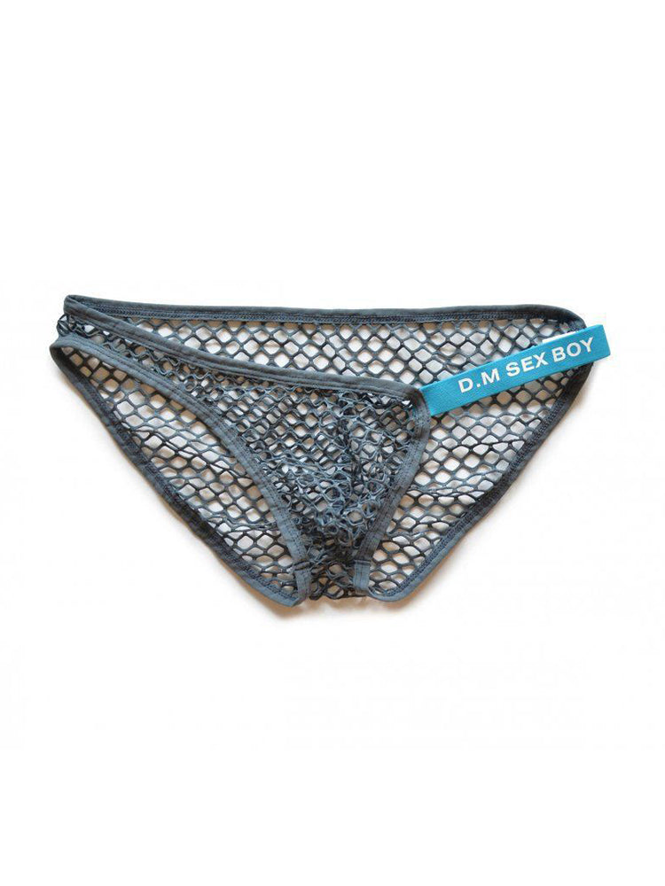 2 Pack Men's Low Waist Sexy Mesh Breathable Sports Transparent Briefs | dmunderwear