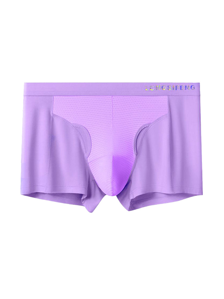 2 Pack Men's Mesh Antibacterial Support Lift & Separate Pouch Trunks | dmunderwear detail image 19