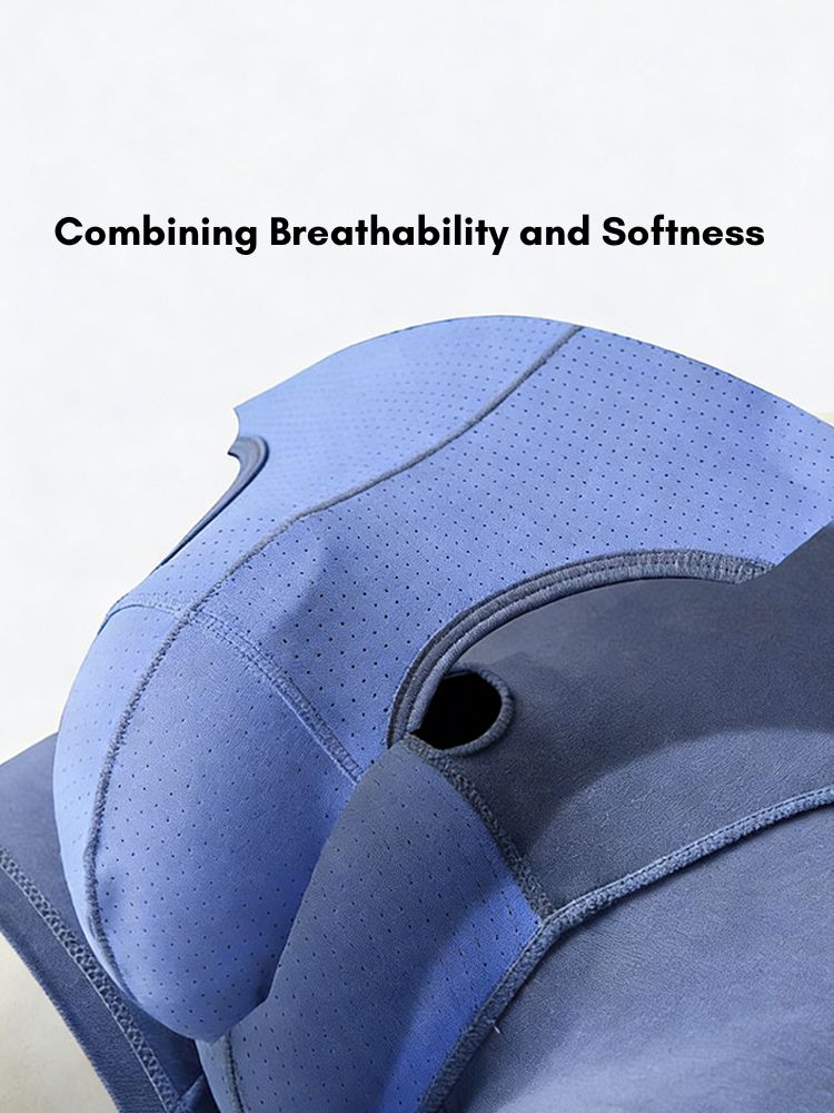 2 Pack Men's Mesh Antibacterial Support Lift & Separate Pouch Trunks | dmunderwear detail image 5