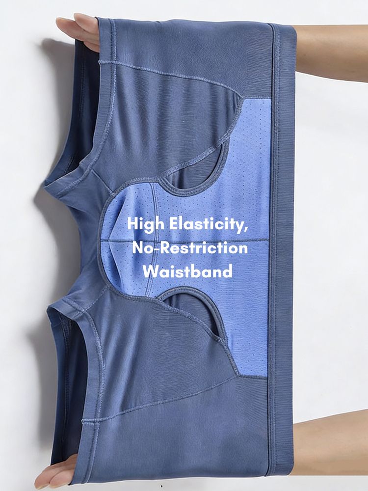 2 Pack Men's Mesh Antibacterial Support Lift & Separate Pouch Trunks | dmunderwear detail image 6