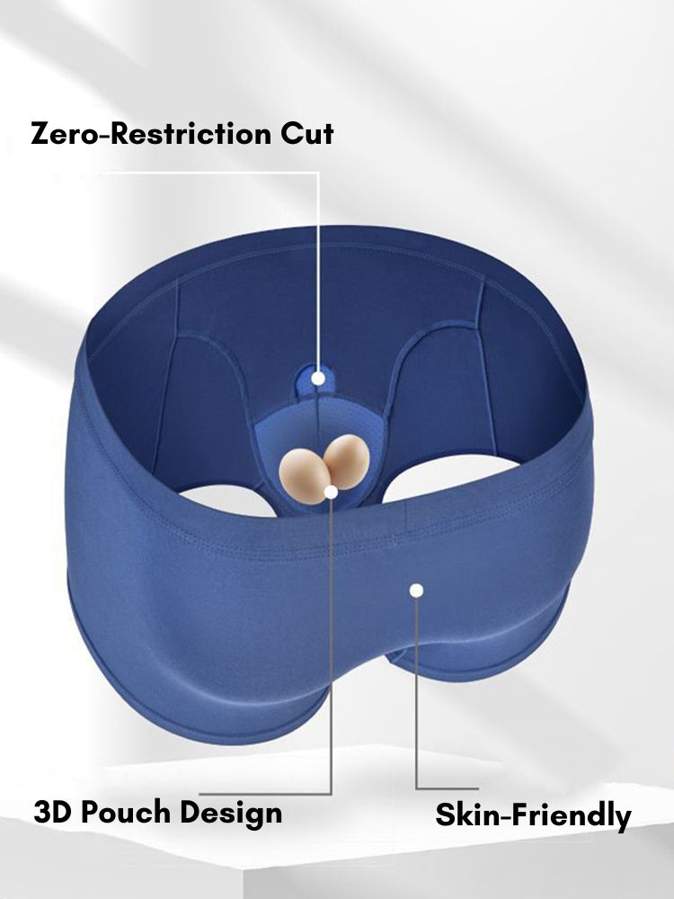 2 Pack Men's Mesh Antibacterial Support Lift & Separate Pouch Trunks | dmunderwear detail image 9