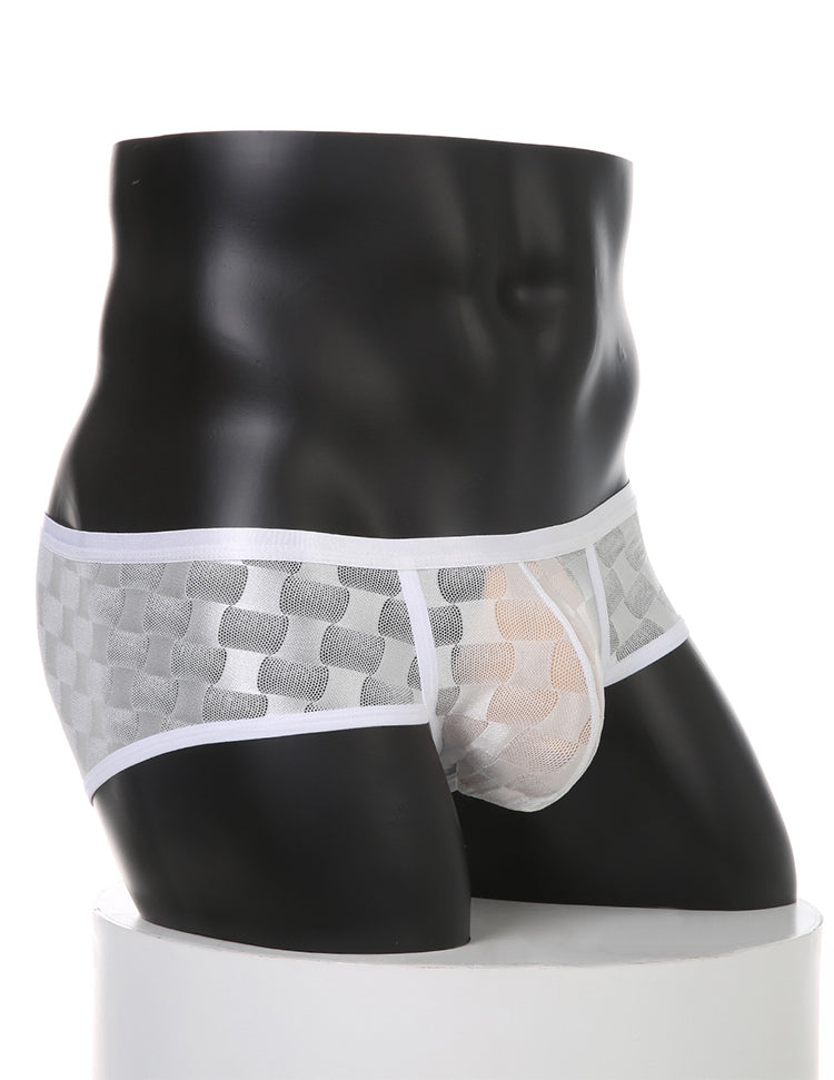 2 Pack Men's Mesh Breathable Large U-Pouch Quick-Dry Low-Rise Sexy Trunks | dmunderwear detail image 10
