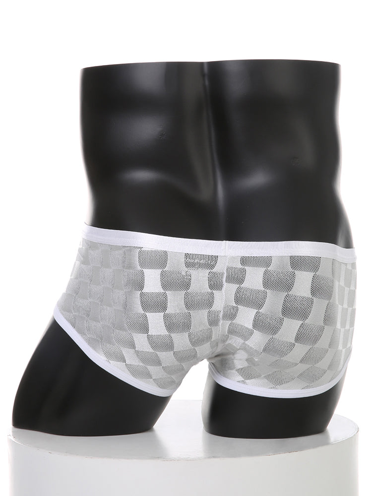2 Pack Men's Mesh Breathable Large U-Pouch Quick-Dry Low-Rise Sexy Trunks | dmunderwear detail image 11