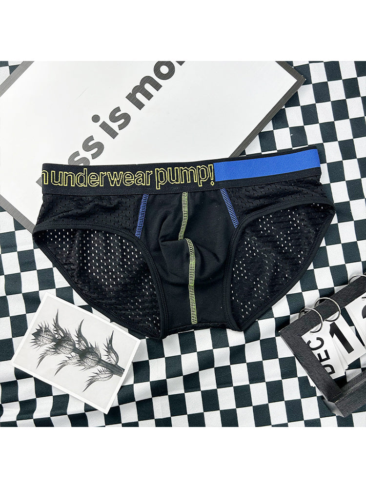 2 Pack Men's Mesh Loose Fit Sport Low-Rise Briefs | dmunderwear detail image 10