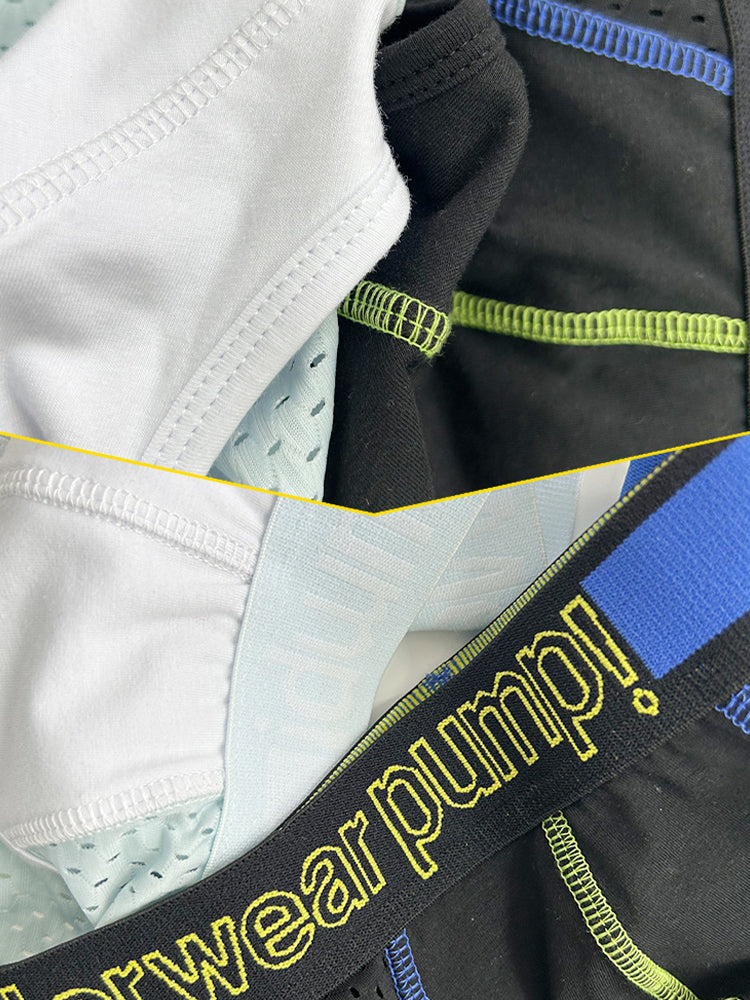 2 Pack Men's Mesh Loose Fit Sport Low-Rise Briefs | dmunderwear detail image 13