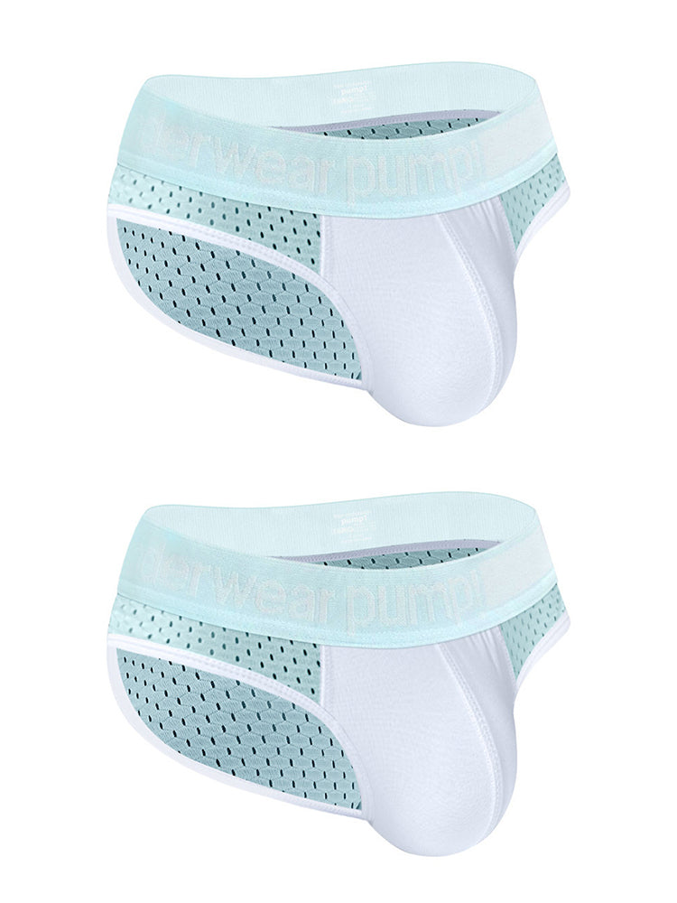 2 Pack Men's Mesh Loose Fit Sport Low-Rise Briefs | dmunderwear detail image 14
