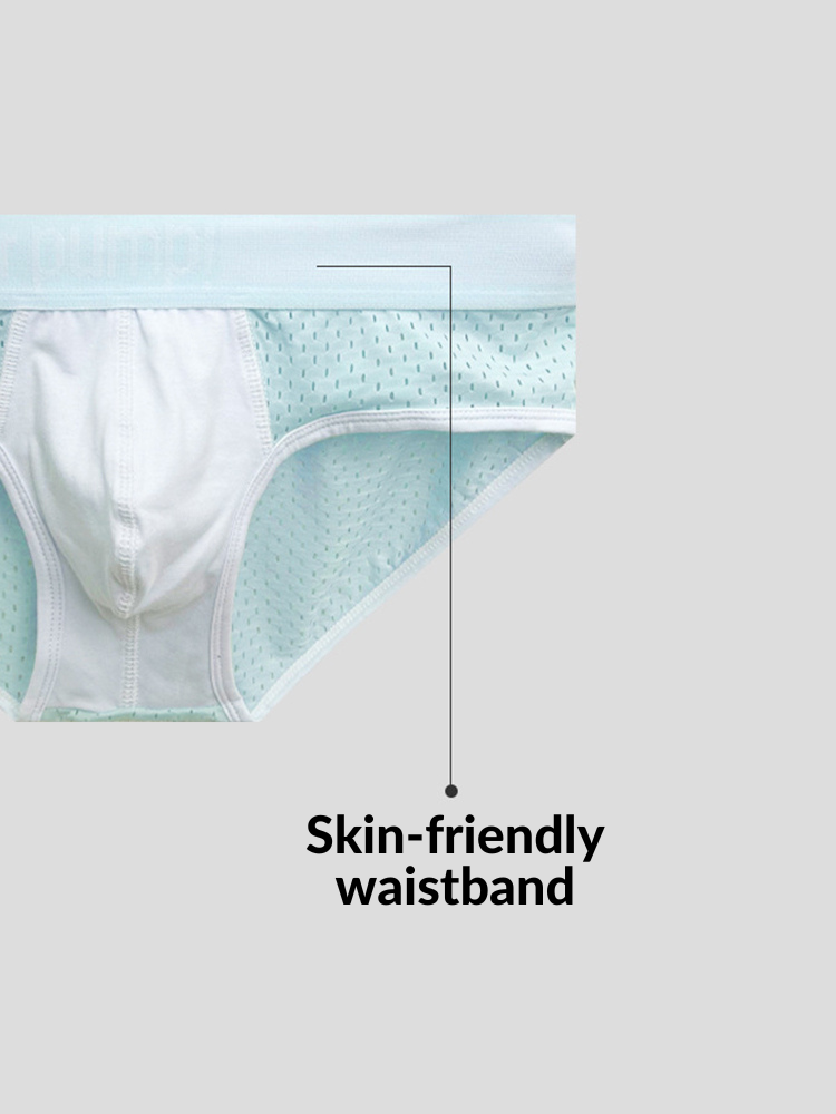 2 Pack Men's Mesh Loose Fit Sport Low-Rise Briefs | dmunderwear detail image 17