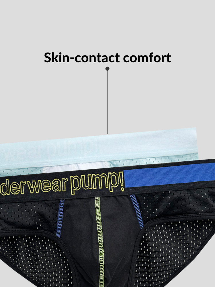 2 Pack Men's Mesh Loose Fit Sport Low-Rise Briefs | dmunderwear detail image 18