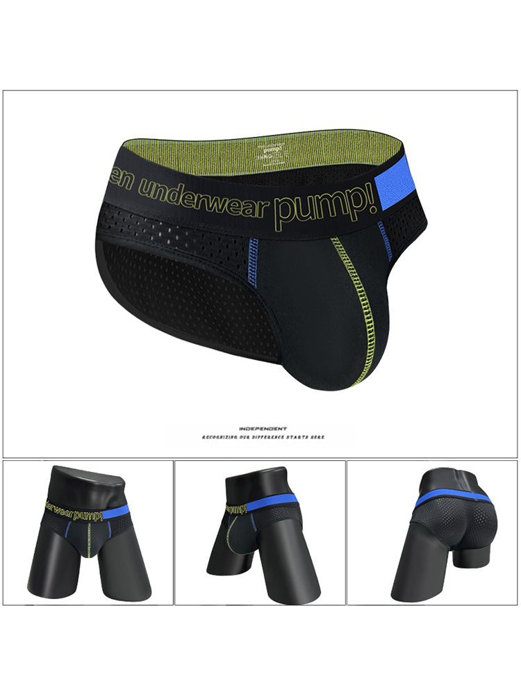 2 Pack Men's Mesh Loose Fit Sport Low-Rise Briefs | dmunderwear detail image 4