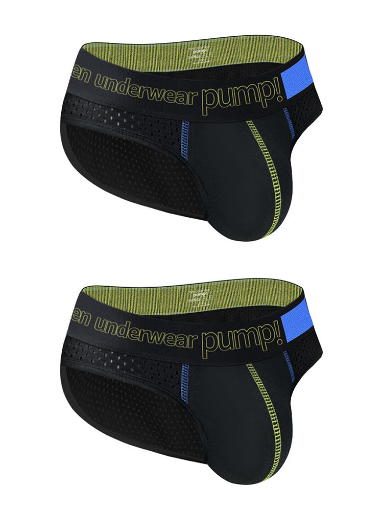 2 Pack Men's Mesh Loose Fit Sport Low-Rise Briefs | dmunderwear detail image 8
