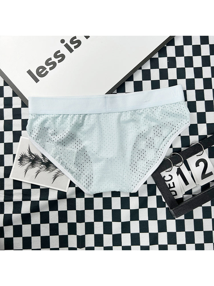 2 Pack Men's Mesh Loose Fit Sport Low-Rise Briefs | dmunderwear detail image 9