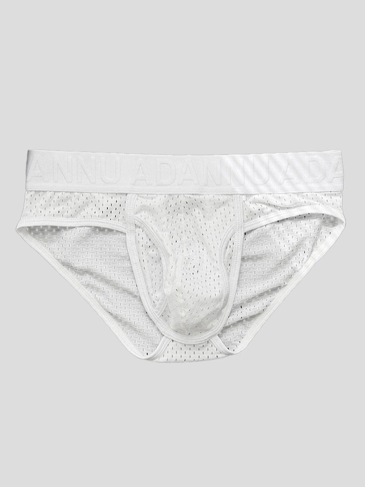 2 Pack Men's Mesh Sport Separate Pouch Breathable Lift & Support Design Briefs | dmunderwear detail image 16