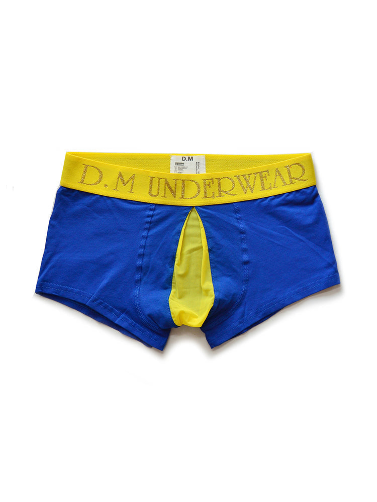 2 Pack Men's Mesh Transparent Open-Cut Cotton Mesh Trunks | dmunderwear