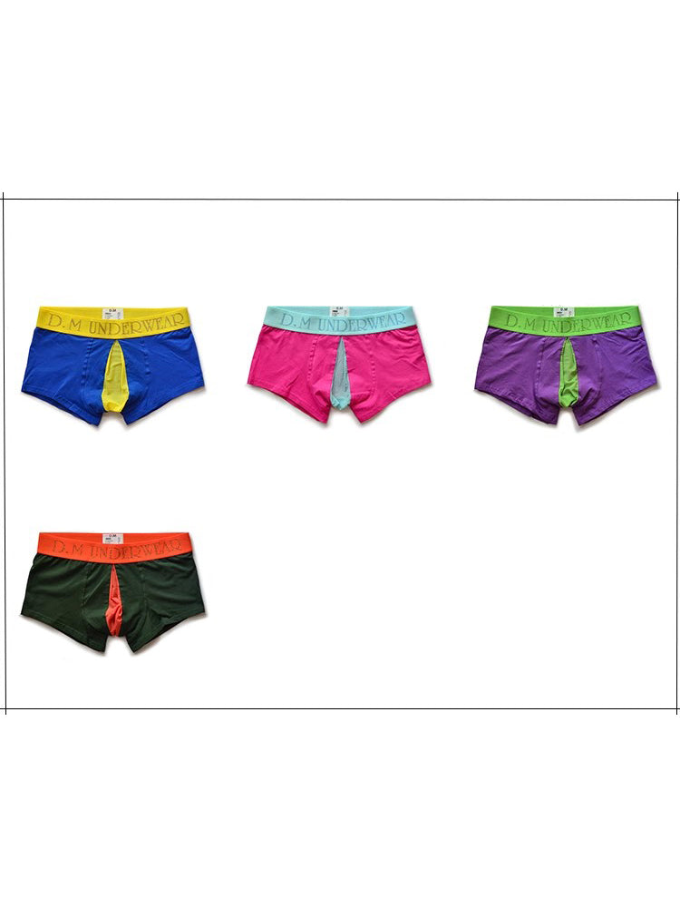 2 Pack Men's Mesh Transparent Open-Cut Cotton Mesh Trunks | dmunderwear detail image 17