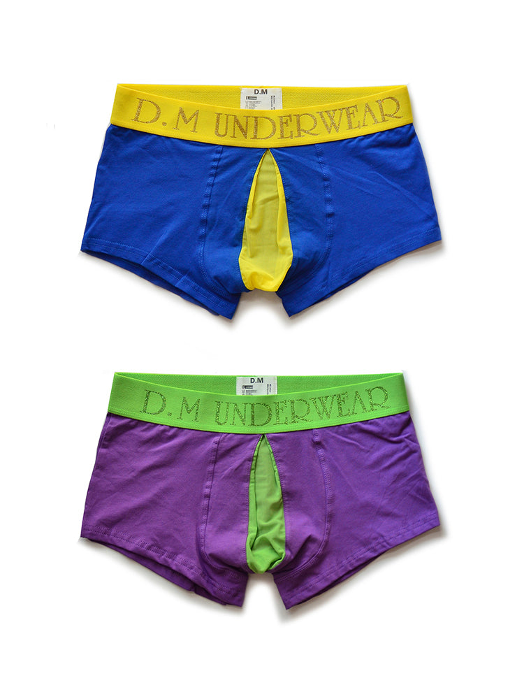 2 Pack Men's Mesh Transparent Open-Cut Cotton Mesh Trunks | dmunderwear detail image 20