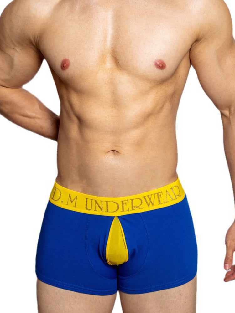 2 Pack Men's Mesh Transparent Open-Cut Cotton Mesh Trunks | dmunderwear detail image 3