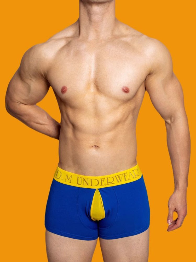 2 Pack Men's Mesh Transparent Open-Cut Cotton Mesh Trunks | dmunderwear detail image 4