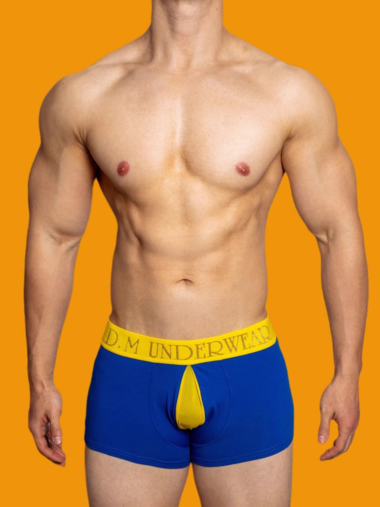 2 Pack Men's Mesh Transparent Open-Cut Cotton Mesh Trunks | dmunderwear detail image 5
