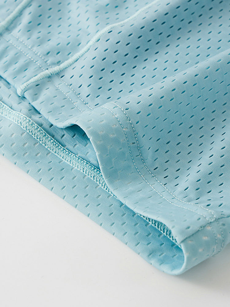 2 Pack Men's Mesh Transparent Sports Fitness Loose Boxer Briefs | dmunderwear detail image 11