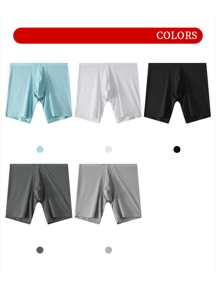 2 Pack Men's Mesh Transparent Sports Fitness Loose Boxer Briefs | dmunderwear detail image 15