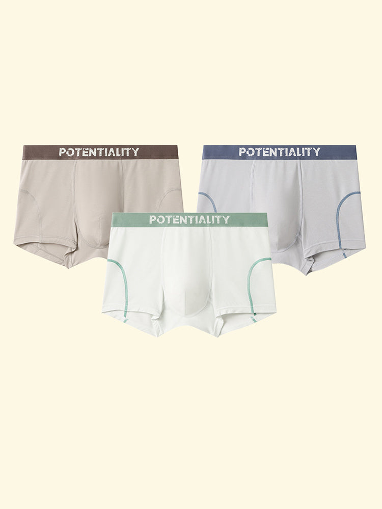 2 Pack Men's Mid-Rise Ultra-Soft Modal Antibacterial High-Stretch Trunks | dmunderwear detail image 14