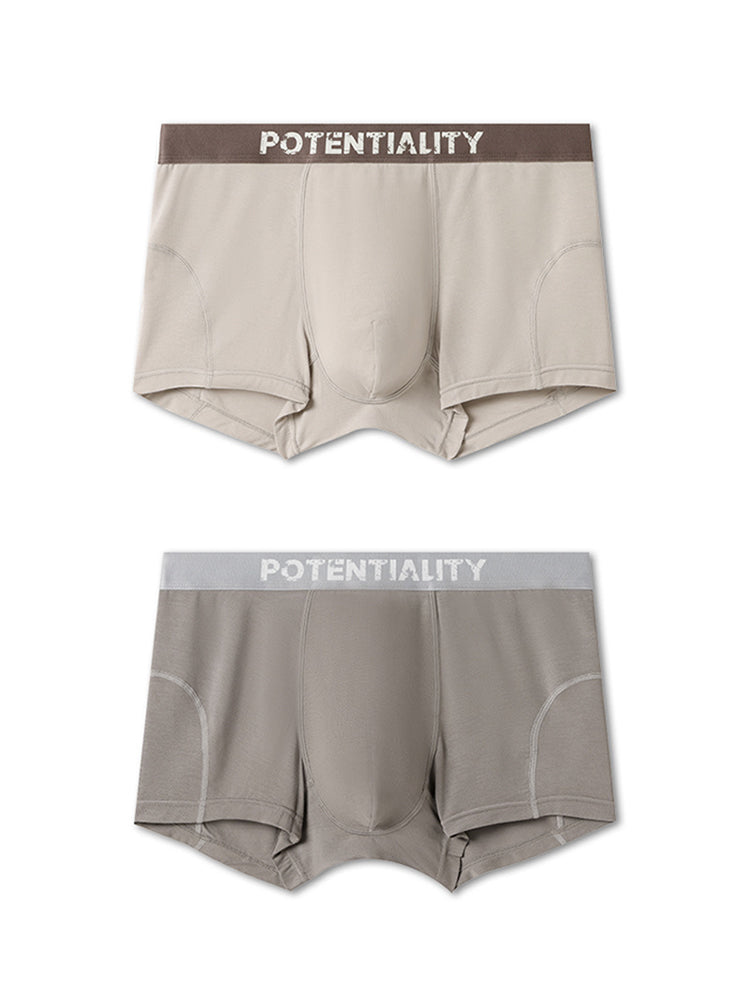 2 Pack Men's Mid-Rise Ultra-Soft Modal Antibacterial High-Stretch Trunks | dmunderwear detail image 17