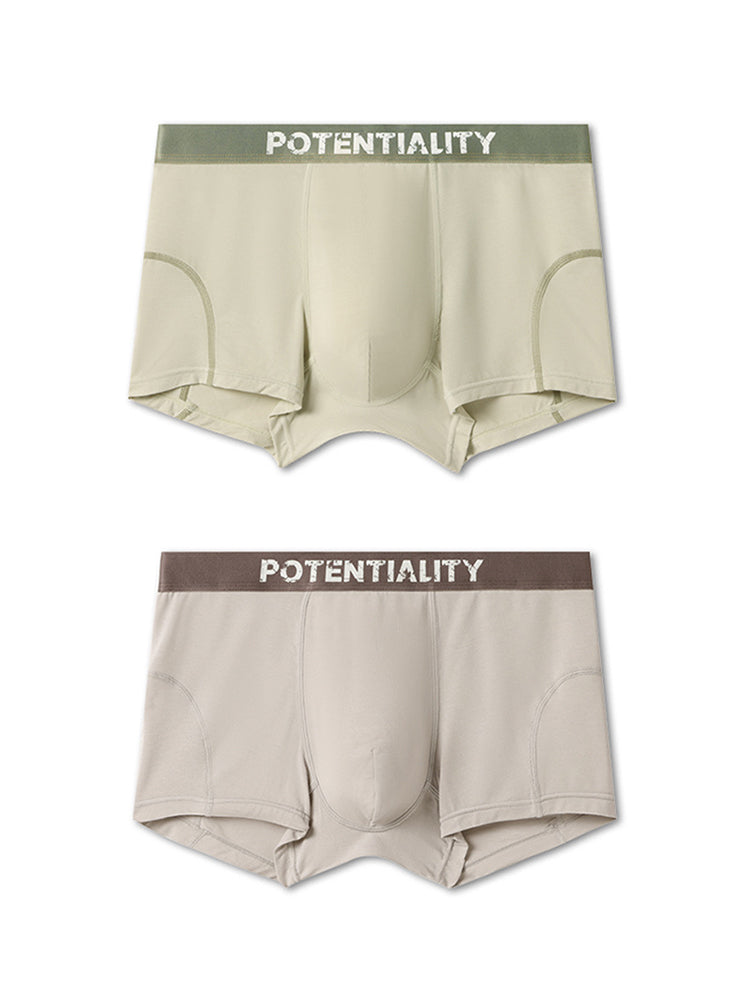 2 Pack Men's Mid-Rise Ultra-Soft Modal Antibacterial High-Stretch Trunks | dmunderwear detail image 2