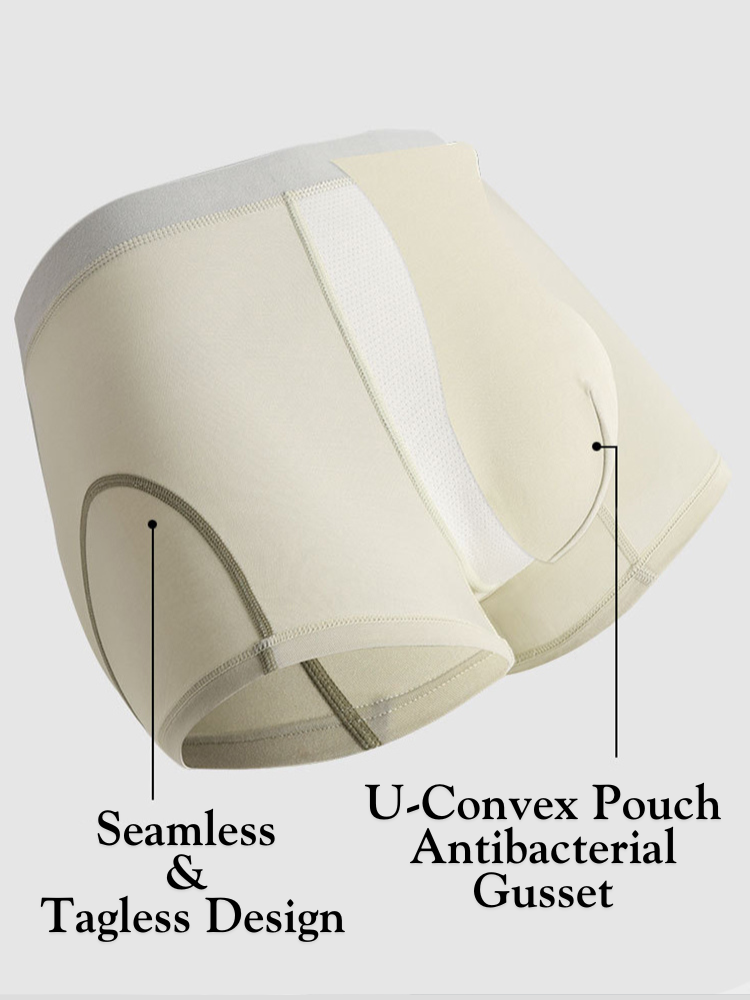 2 Pack Men's Mid-Rise Ultra-Soft Modal Antibacterial High-Stretch Trunks | dmunderwear detail image 4