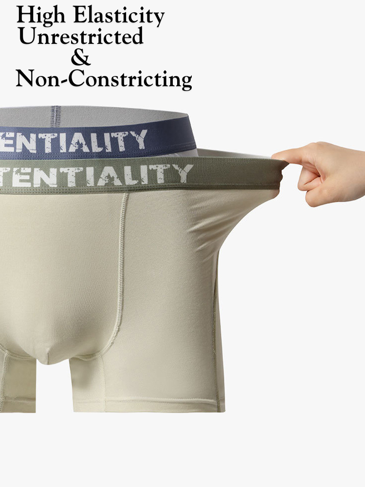 2 Pack Men's Mid-Rise Ultra-Soft Modal Antibacterial High-Stretch Trunks | dmunderwear detail image 6