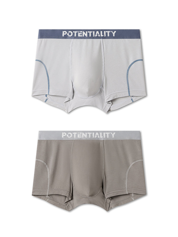 2 Pack Men's Mid-Rise Ultra-Soft Modal Antibacterial High-Stretch Trunks | dmunderwear detail image 7