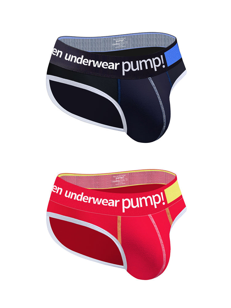 2 Pack Men's Middle-Rise Cotton Sexy Briefs | dmunderwear detail image 14