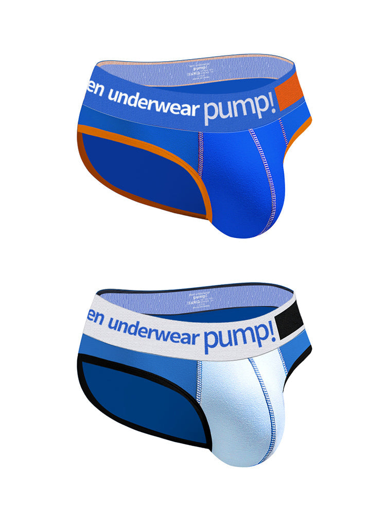 2 Pack Men's Middle-Rise Cotton Sexy Briefs | dmunderwear detail image 2