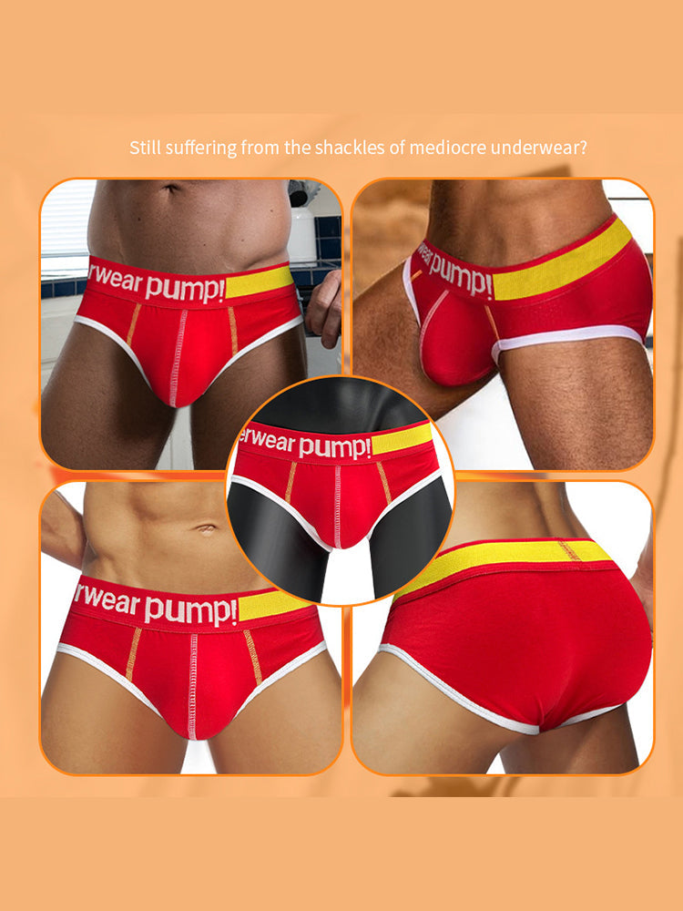 2 Pack Men's Middle-Rise Cotton Sexy Briefs | dmunderwear detail image 7