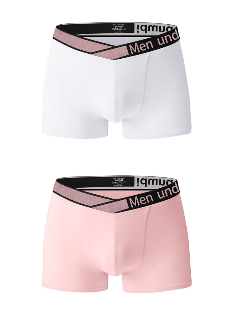 2 Pack Men's Modal Breathable U-Pouch Trunks | dmunderwear detail image 2