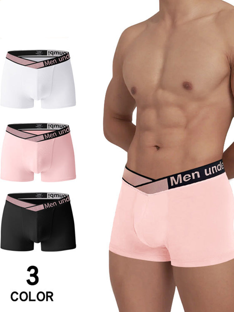 2 Pack Men's Modal Breathable U-Pouch Trunks | dmunderwear detail image 3