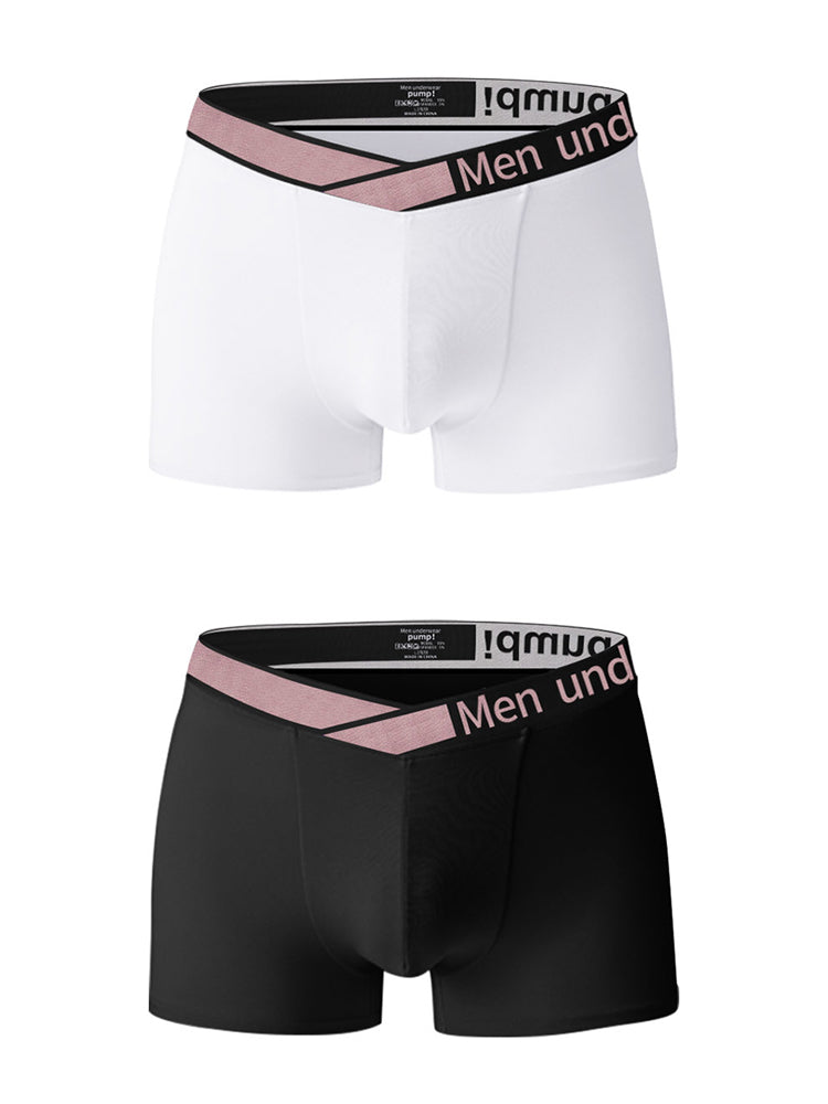 2 Pack Men's Modal Breathable U-Pouch Trunks | dmunderwear detail image 8
