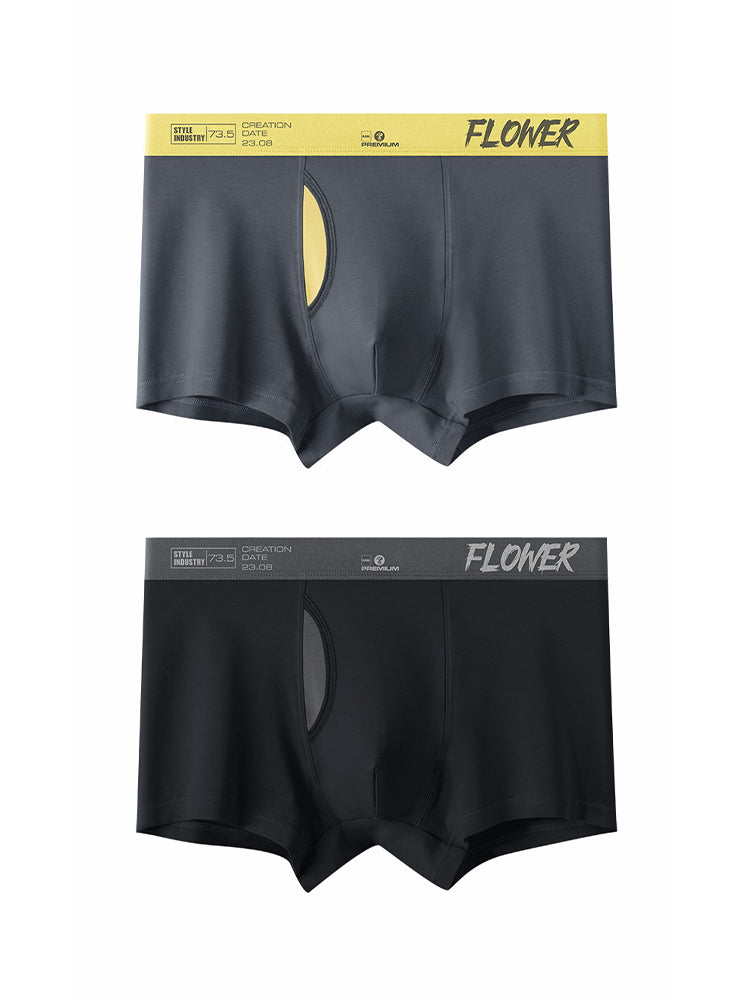 2-pack Men's Viscose Open-top Boxer Briefs | dmunderwear detail image 14