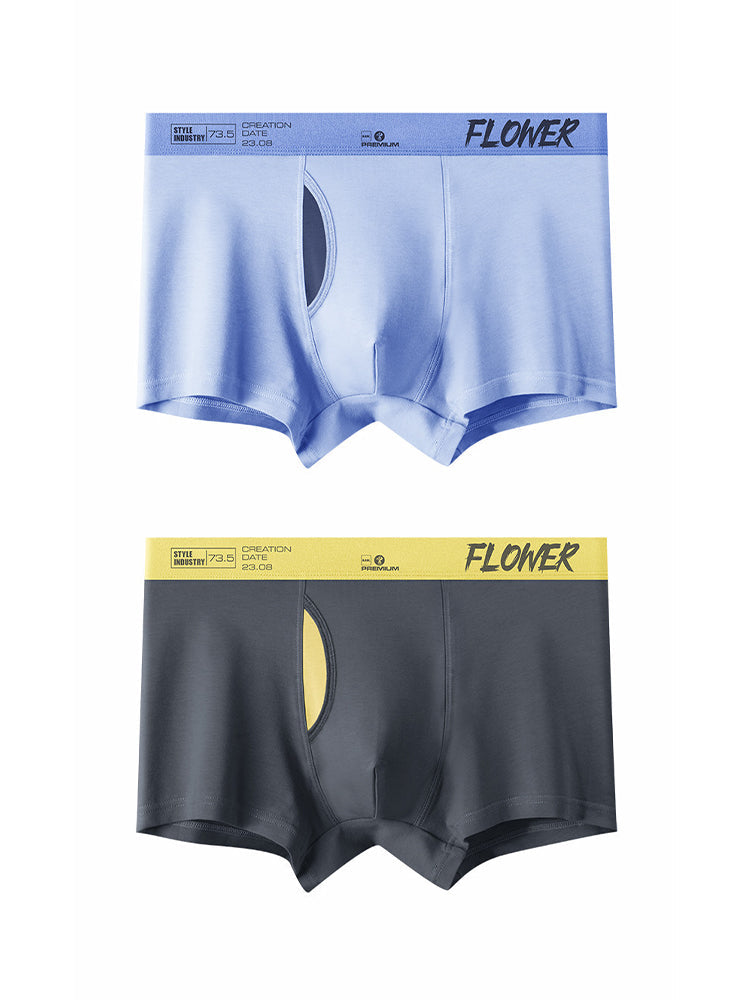 2-pack Men's Viscose Open-top Boxer Briefs | dmunderwear detail image 2