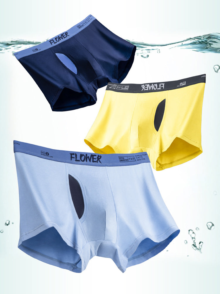 2-pack Men's Viscose Open-top Boxer Briefs | dmunderwear detail image 3