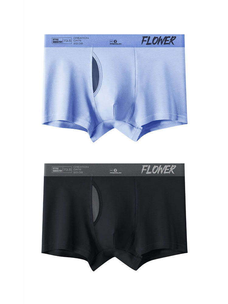 2-pack Men's Viscose Open-top Boxer Briefs | dmunderwear detail image 8