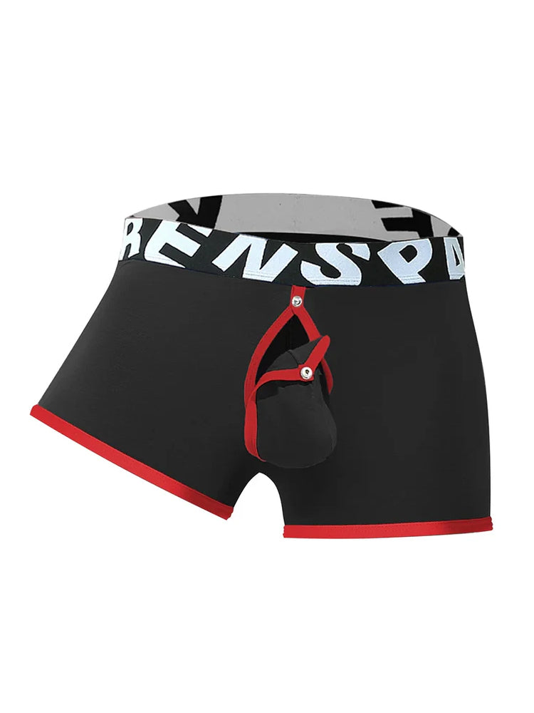 2 Pack Men's Sexy Modal Trunks with Open Front & Back and Removable Pouch | dmunderwear