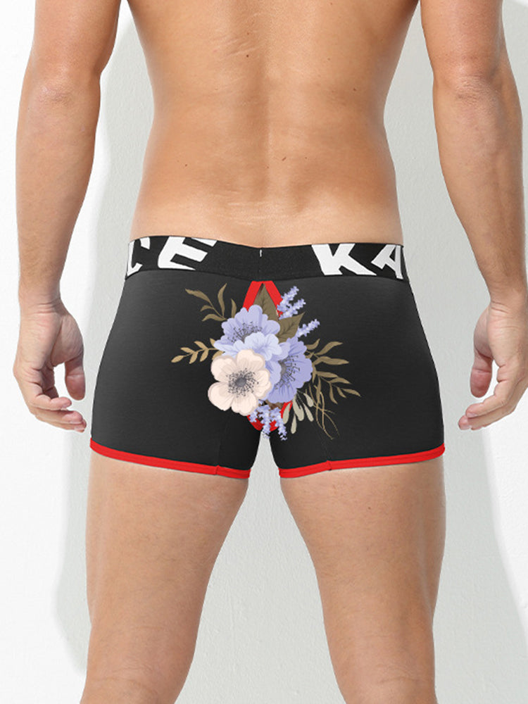 2 Pack Men's Sexy Modal Trunks with Open Front & Back and Removable Pouch | dmunderwear detail image 9