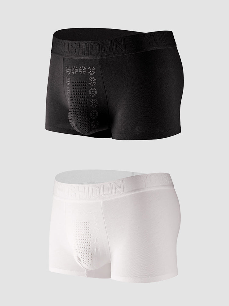 2-pack Men's Negative Ion Massage Boxer Briefs | dmunderwear detail image 2