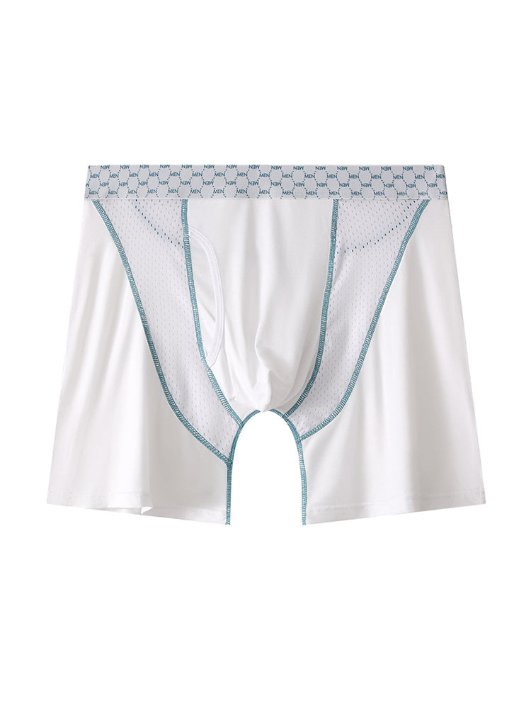 2 Pack Men's Nylon Breathable Sports Anti-Chafing Casual Business Boxer Briefs | dmunderwear detail image 15