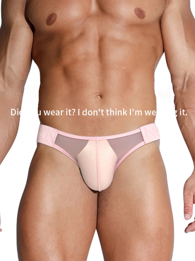 2 Pack Men's Sheer No-Waistband Jockstrap with Textured Pattern | dmunderwear detail image 13